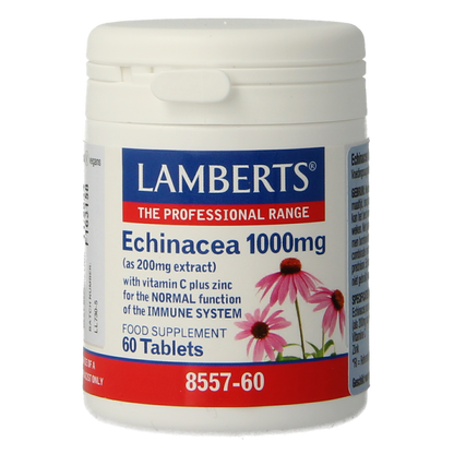 Lamberts Echinacea 1000mg met zink en vitamine C 60.00 Tabletten