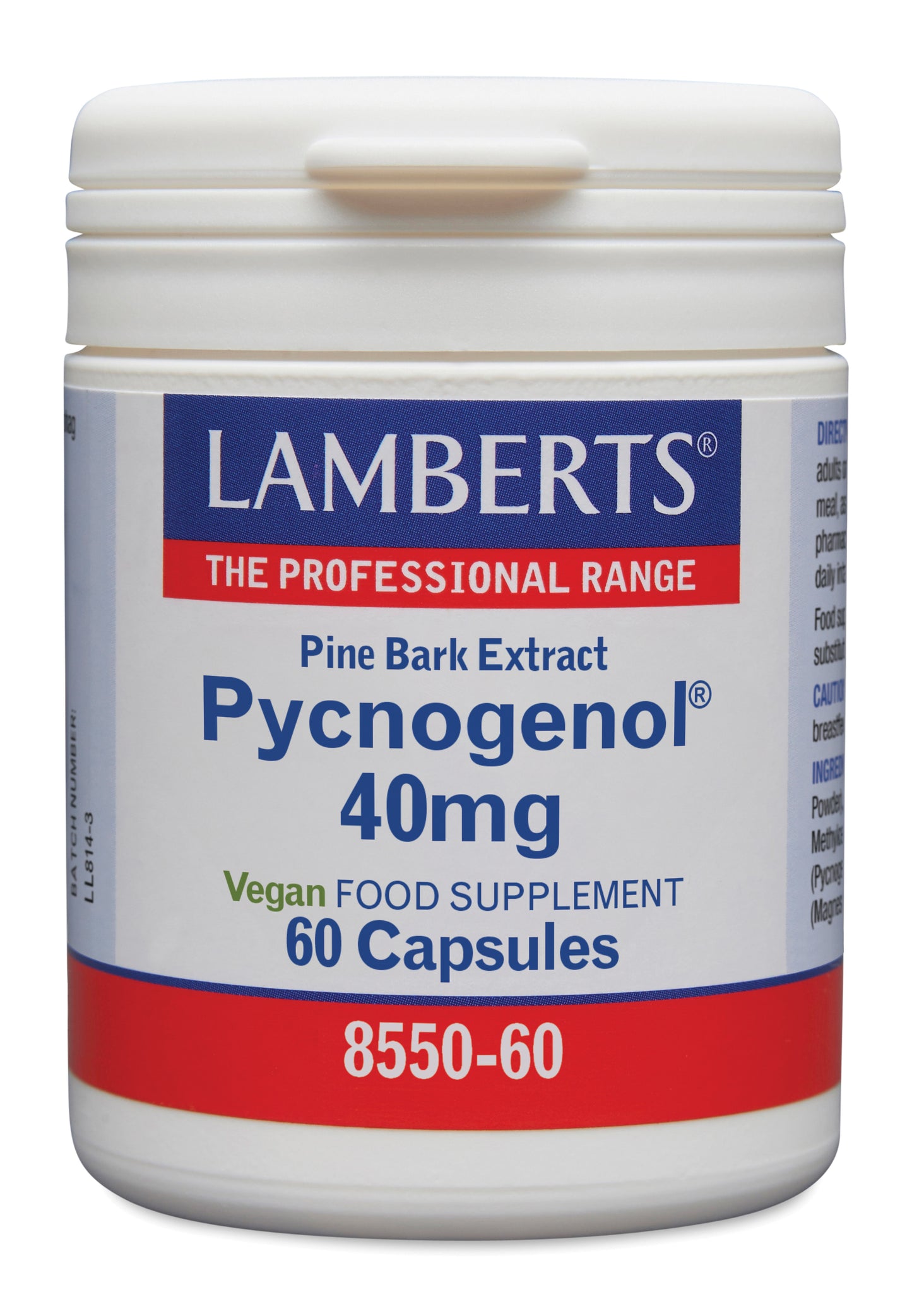 Lamberts Pijnboombast extract (Pycnogenol 40mg) 60 Vegetarische capsules