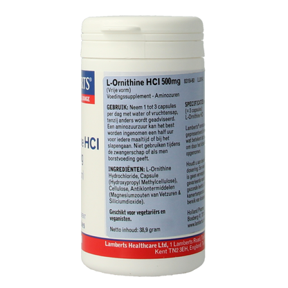 Lamberts L-Ornithine 500mg 60 Vegetarische capsules