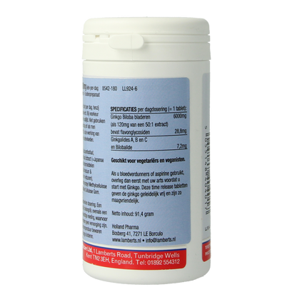 Lamberts Ginkgo 6000 180 Tabletten
