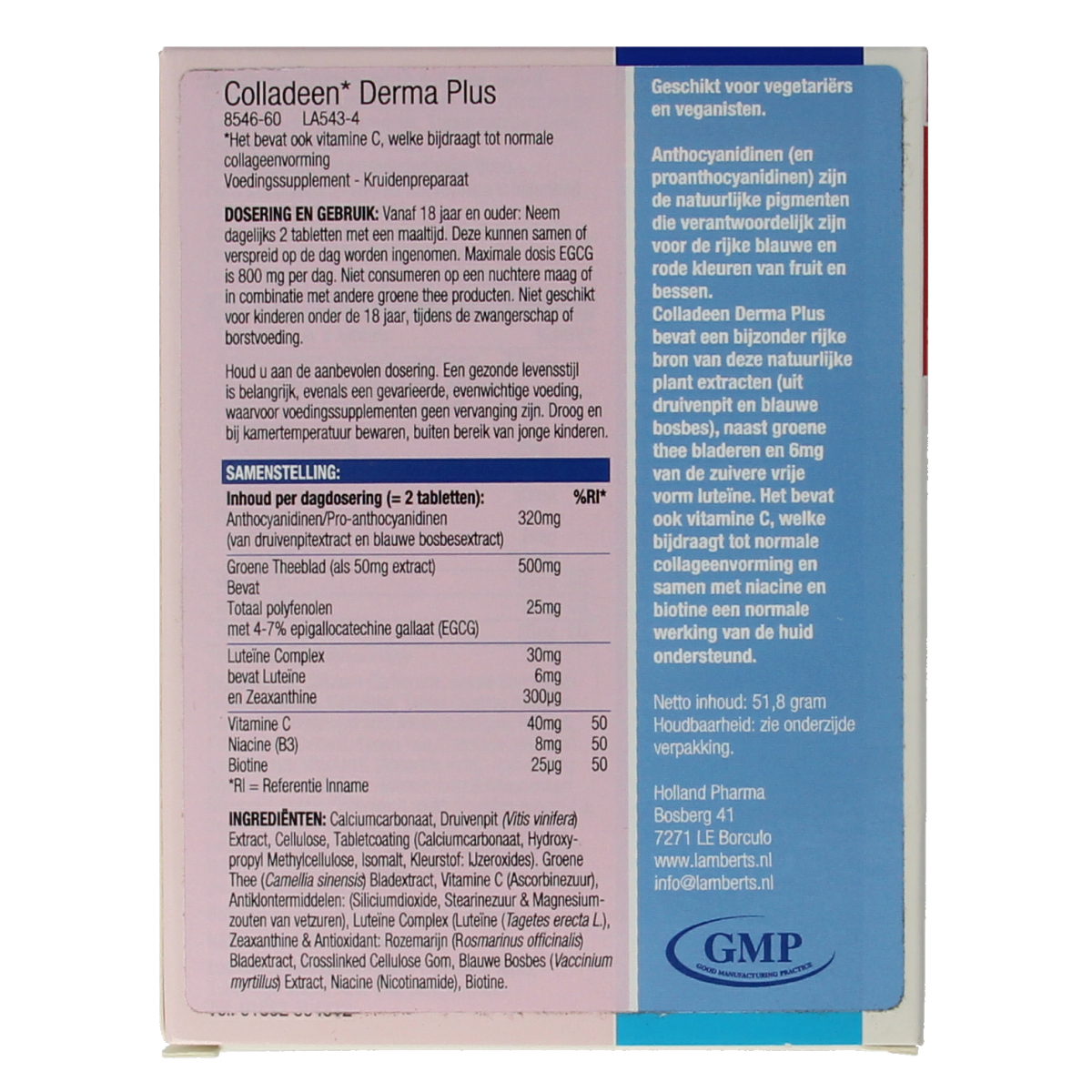 Lamberts Colladeen derma plus 60.00 Tabletten