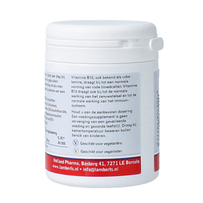 Lamberts Vitamine B12 1000mcg (cyanocobalamine) 60 Tabletten