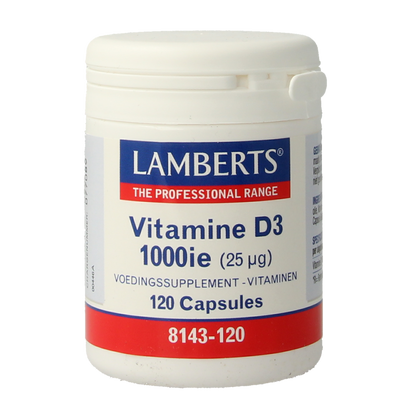 Lamberts Vitamine D3 1000IE/25mcg 120.00 Capsules