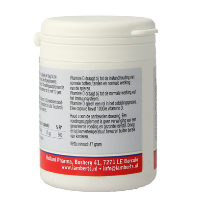 Lamberts Vitamine D3 1000IE/25mcg 120.00 Capsules