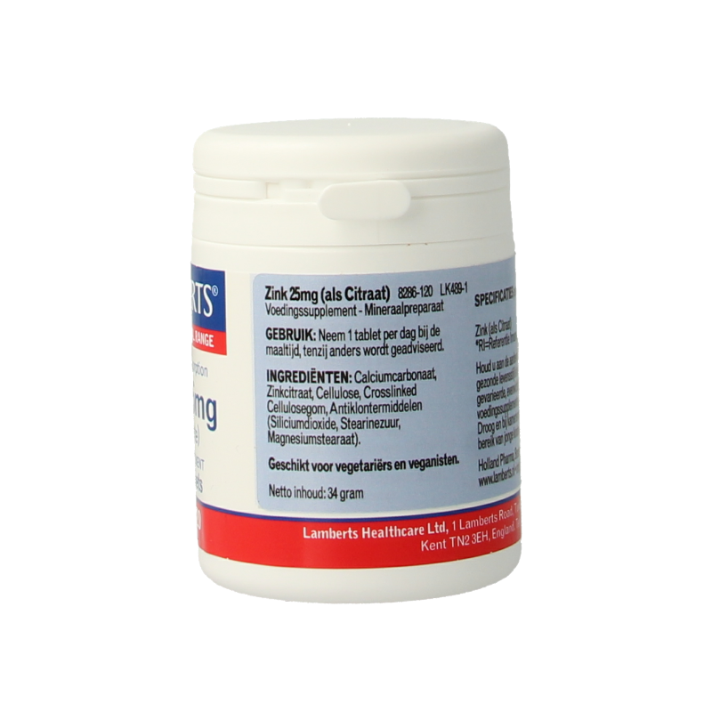 Lamberts Zink citraat 25mg 120 Tabletten