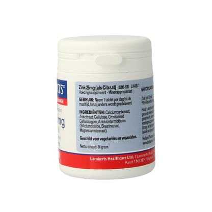 Lamberts Zink citraat 25mg 120 Tabletten