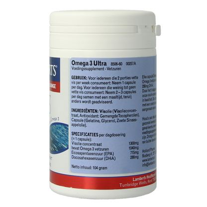 Lamberts Visolie omega 3 ultra 1300mg 60 Capsules