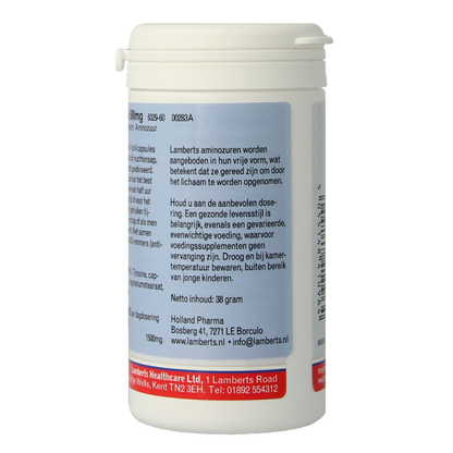 Lamberts L-Tyrosine 500mg 60 Capsules