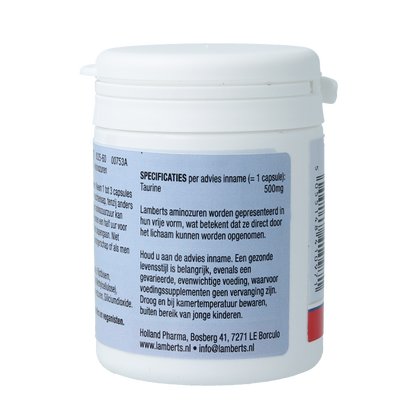 Lamberts Taurine 500mg 60.00 Vegetarische capsules
