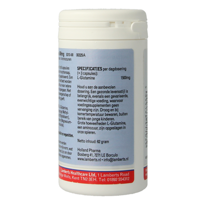 Lamberts L-Glutamine 500mg 90 Vegetarische capsules