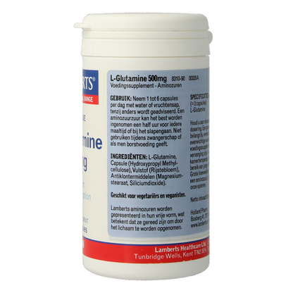 Lamberts L-Glutamine 500mg 90 Vegetarische capsules