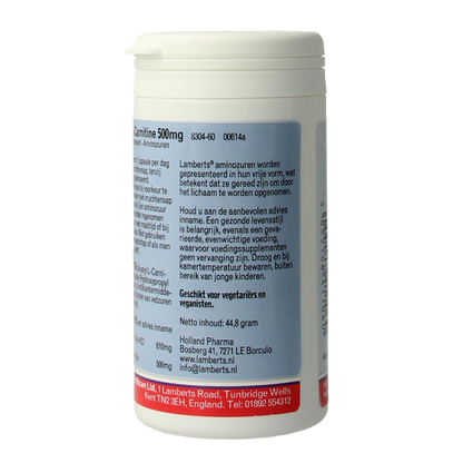 Lamberts Acetyl-L-Carnitine 500mg 60 Capsules