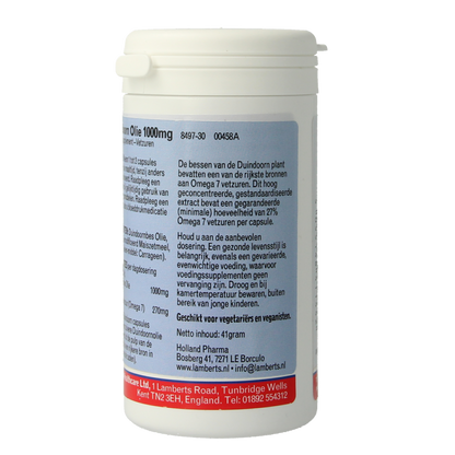 Lamberts Duindoornolie 1000mg 30 Capsules