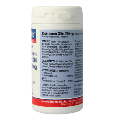 Lamberts Duindoornolie 1000mg 30 Capsules