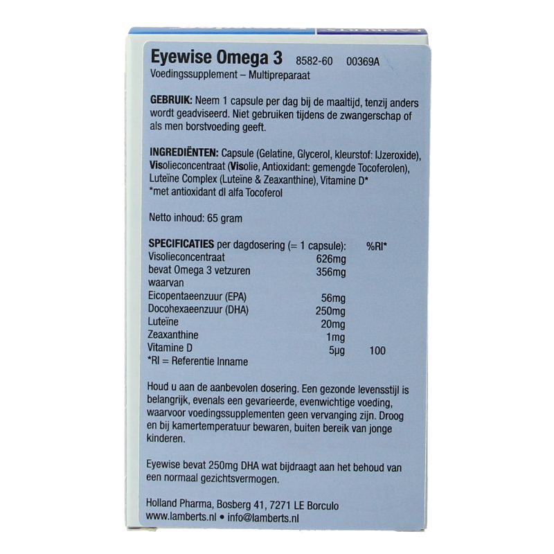Lamberts Eyewise met omega 3 60 Capsules