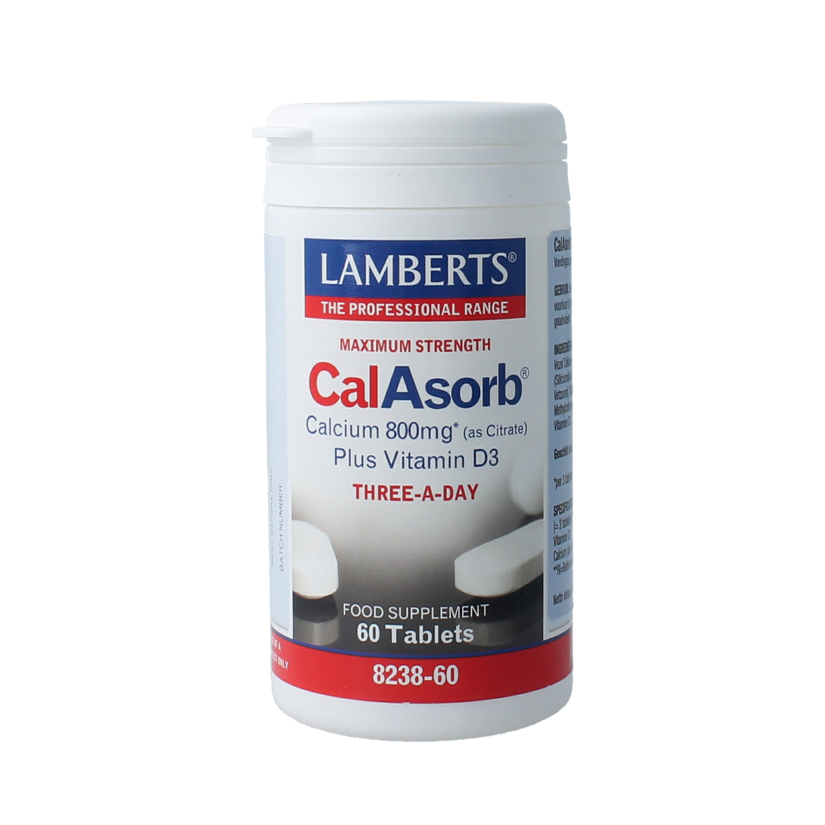 Lamberts Calasorb (calcium citraat) & Vitamine D3 60.00 Tabletten