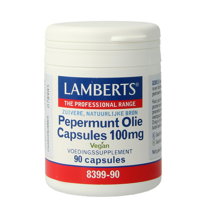 Lamberts Pepermuntolie 100mg 90.00 Capsules