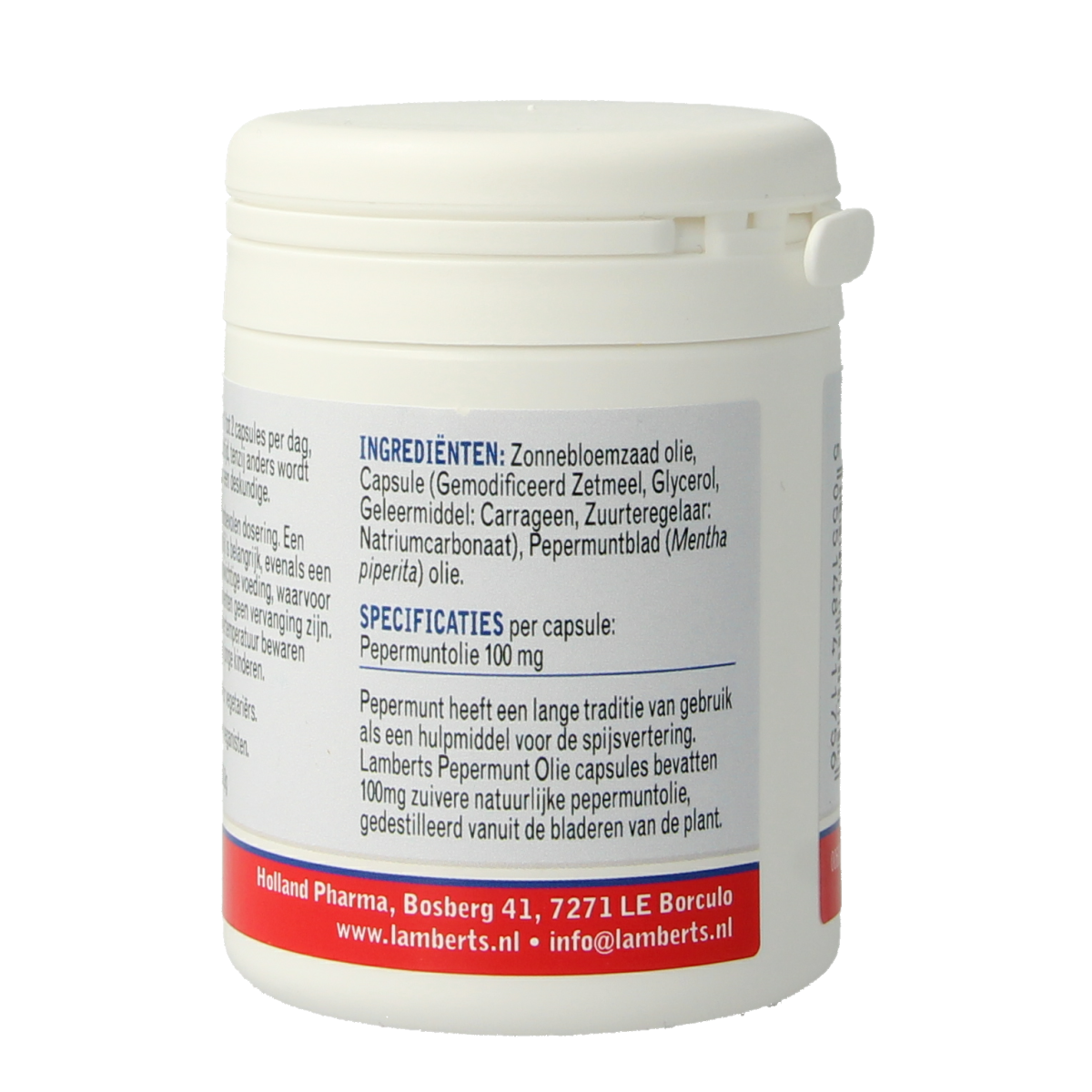 Lamberts Pepermuntolie 100mg 90.00 Capsules