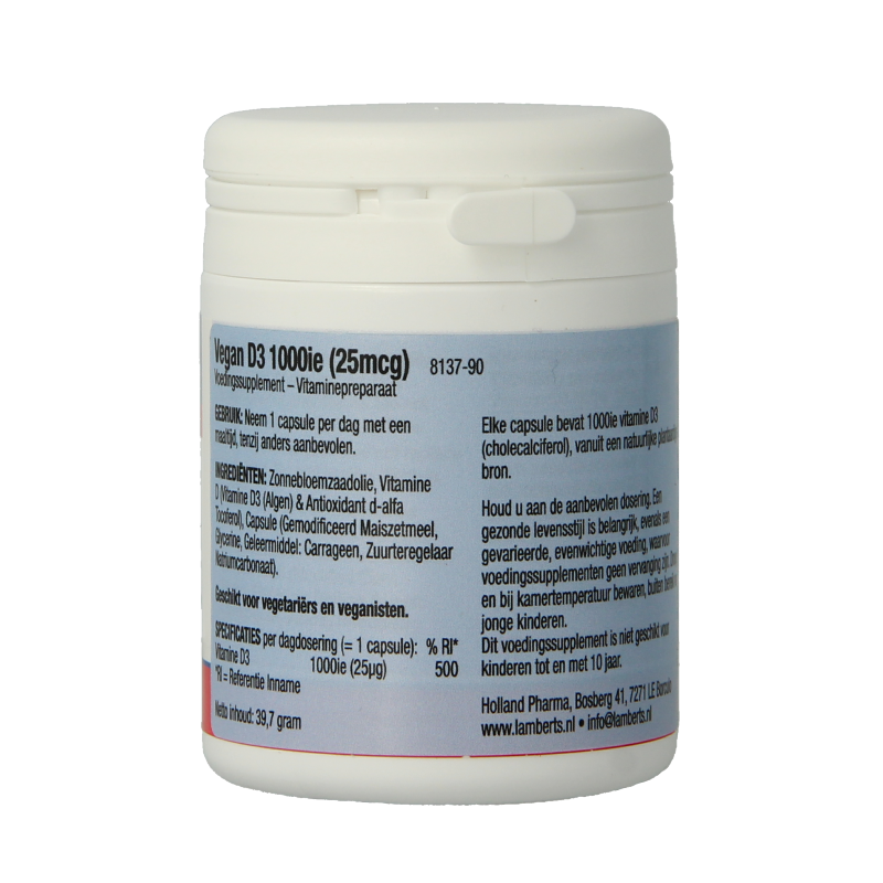 Lamberts Vitamine D3 1000IE 25mcg vegan 90 Capsules