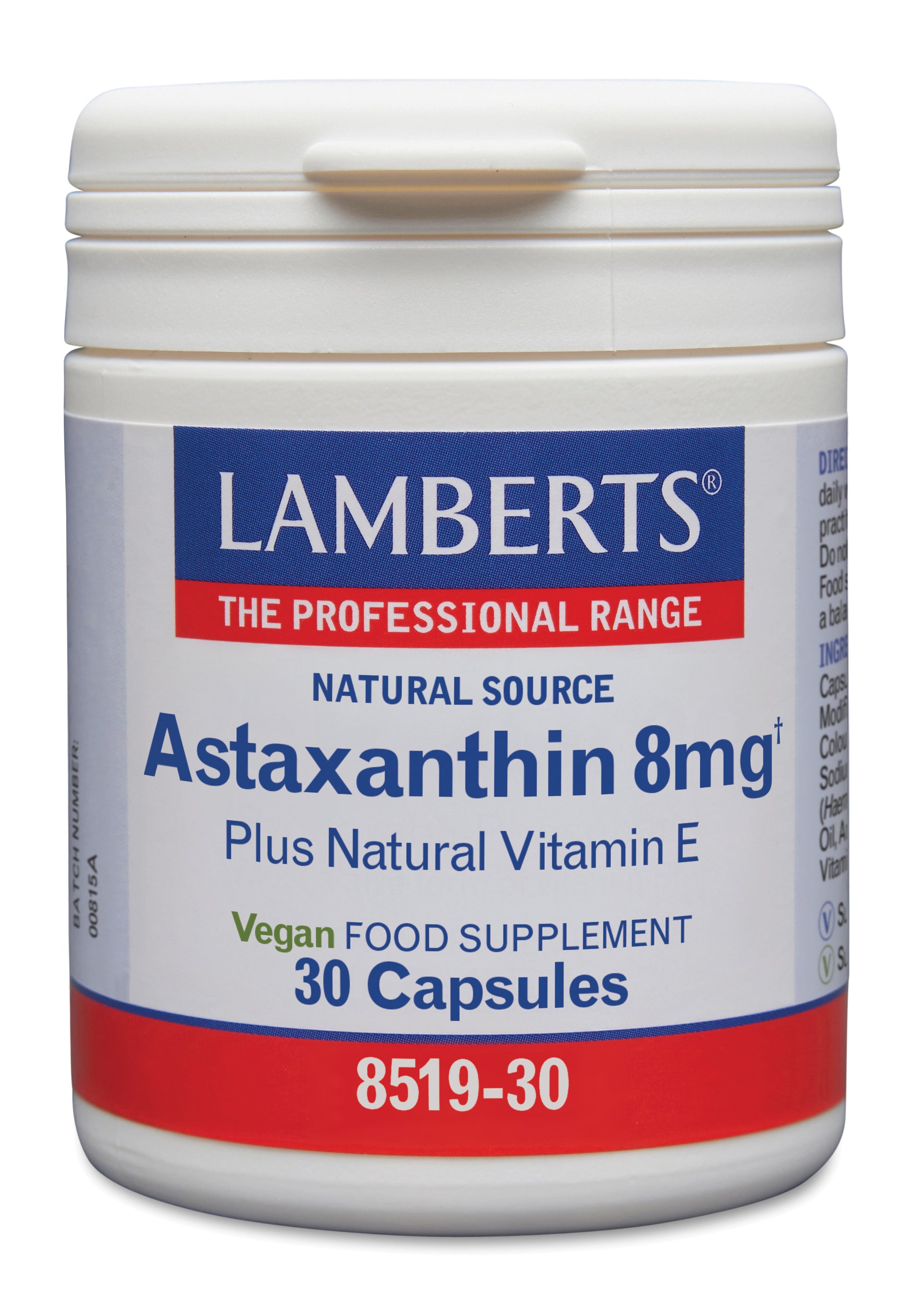 Lamberts Astaxanthine 8mg 30 Tabletten