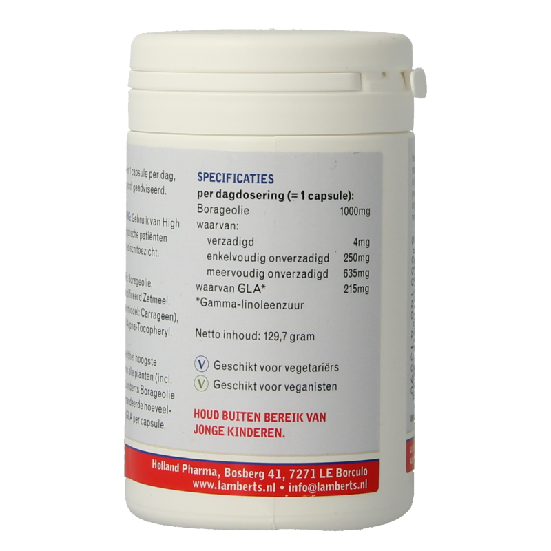 Lamberts Borageolie starflower 1000mg 90 Vegetarische capsules