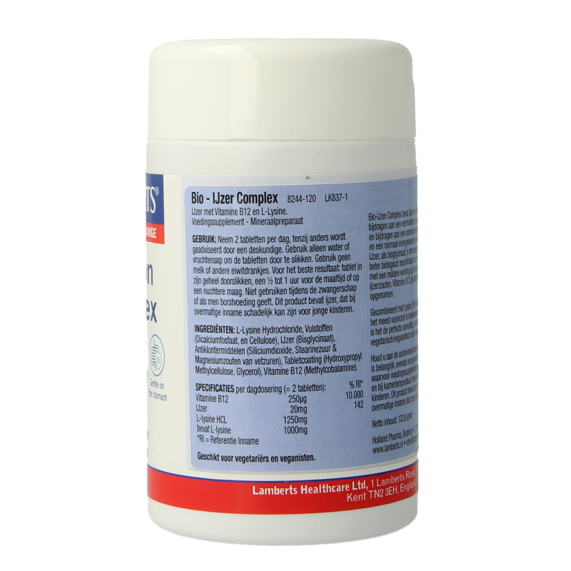 Lamberts Bio-ijzer complex 120 Tabletten