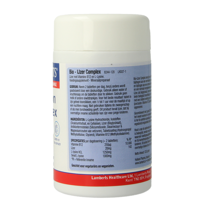 Lamberts Bio-ijzer complex 120 Tabletten