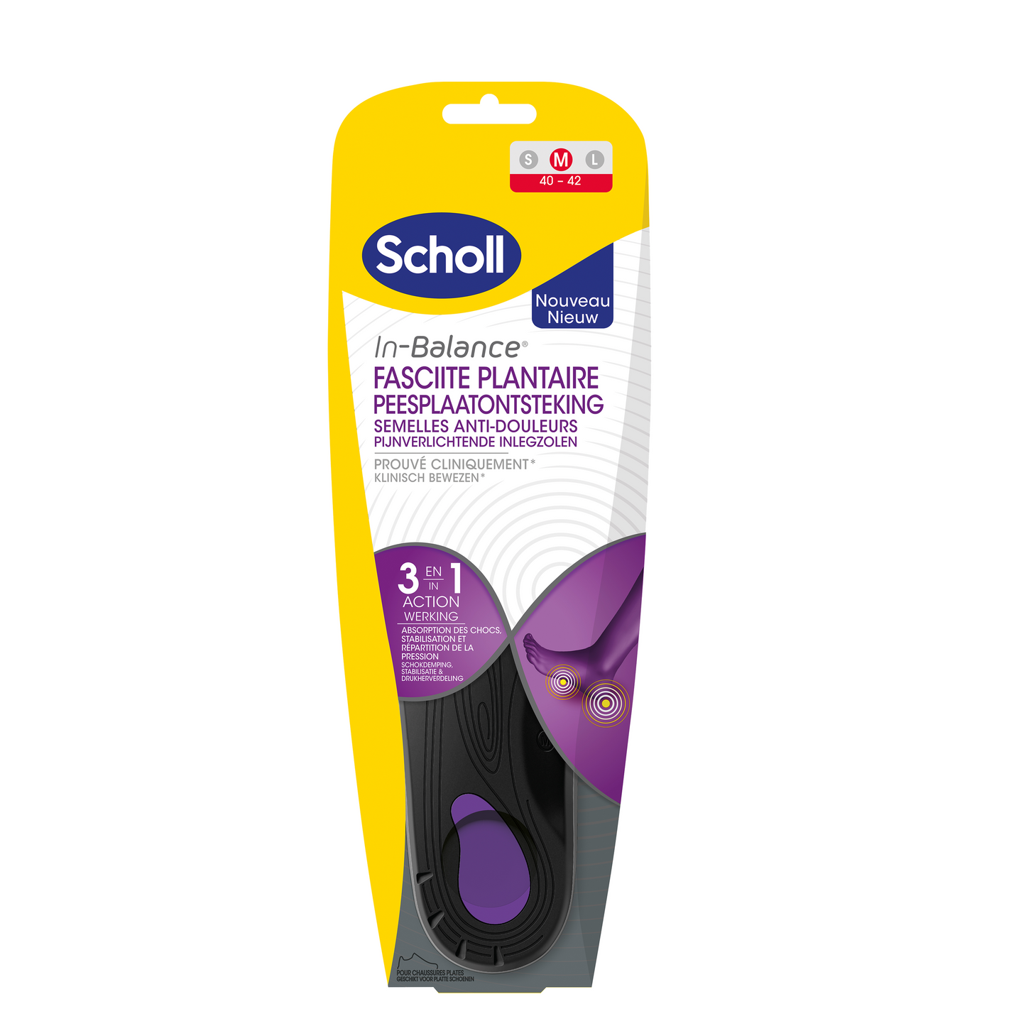 Scholl In balance inlegzolen peesplaatontsteking medium  1 Paar