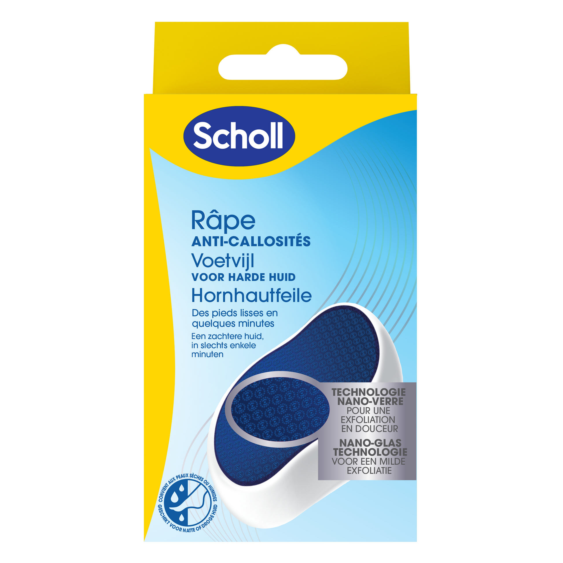 Scholl Voetvijl nano glas 1.00 Stuks