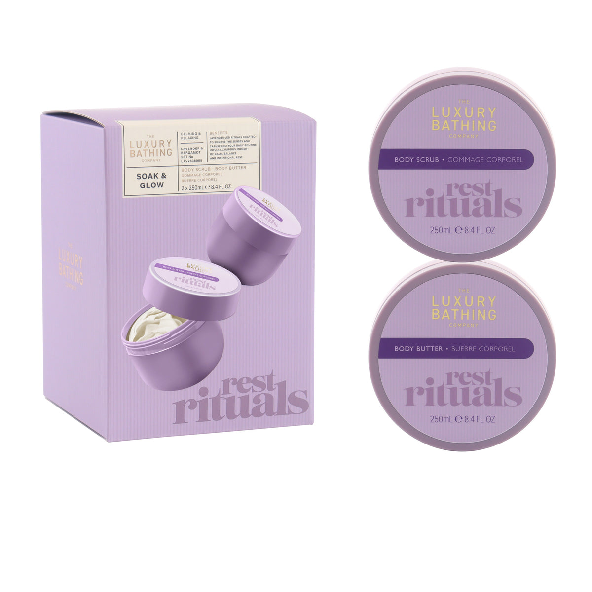 The Luxury Bathing Co Lavender - Soak & Glow 1.00 Set