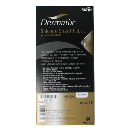 Dermatix Dermatix siliconen sheet fabric 4x13cm 1.00 Stuks