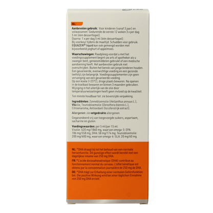 Equazen Equazen liquid citrus omega 3- & 6-vetzuren 200 Milliliter