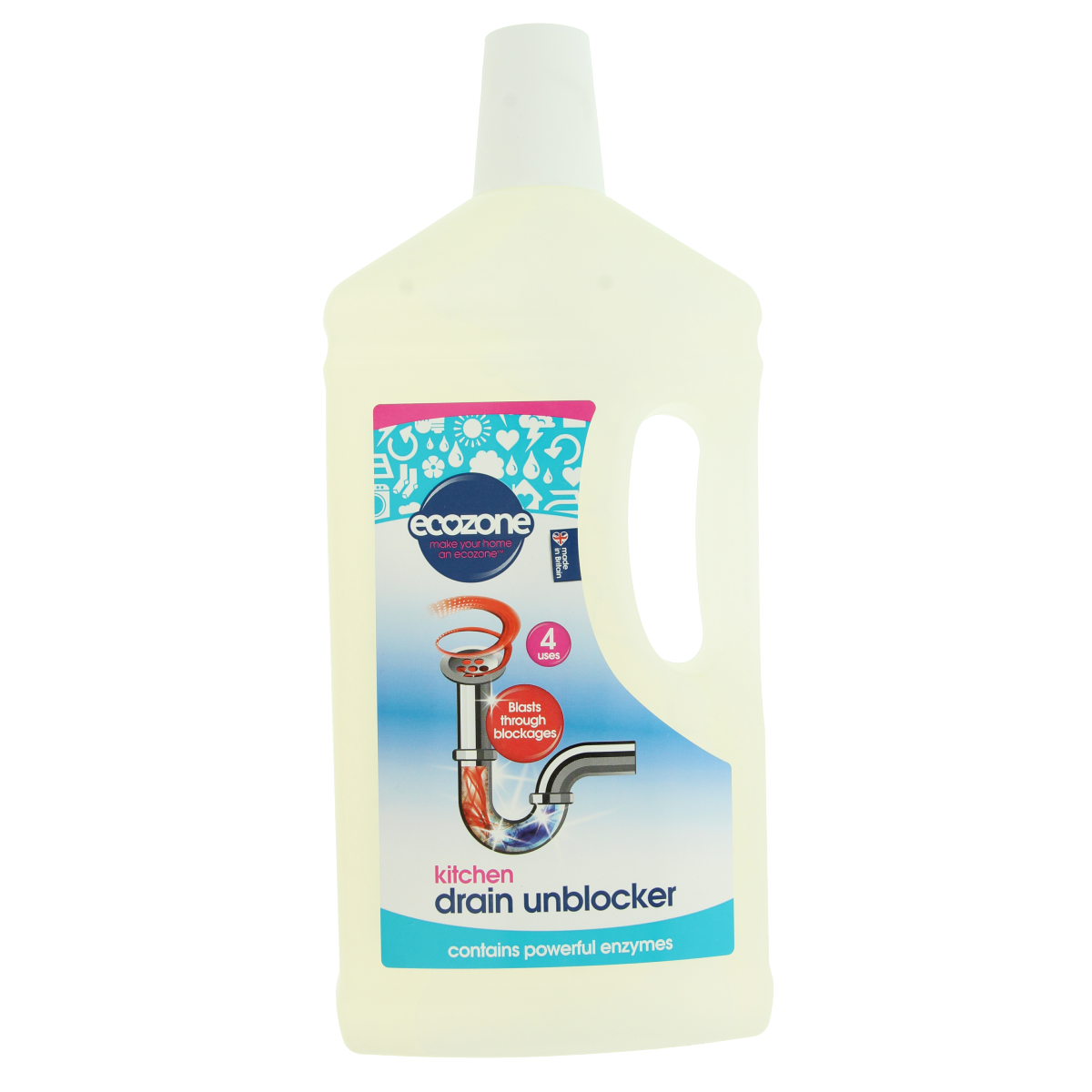 EcoZone Afvoer ontstopper vloeibaar 1.00 Liter