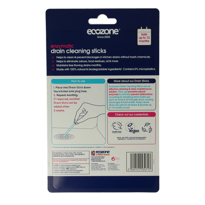 EcoZone Afvoer ontstopper sticks 12 Stuks