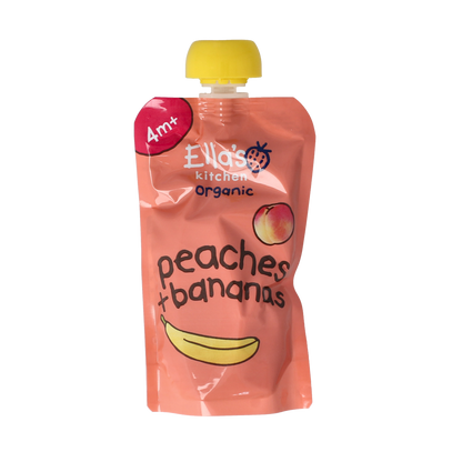 Ella's Kitchen Peaches & bananas 4 maand knijpzak bio 120.00 Gram