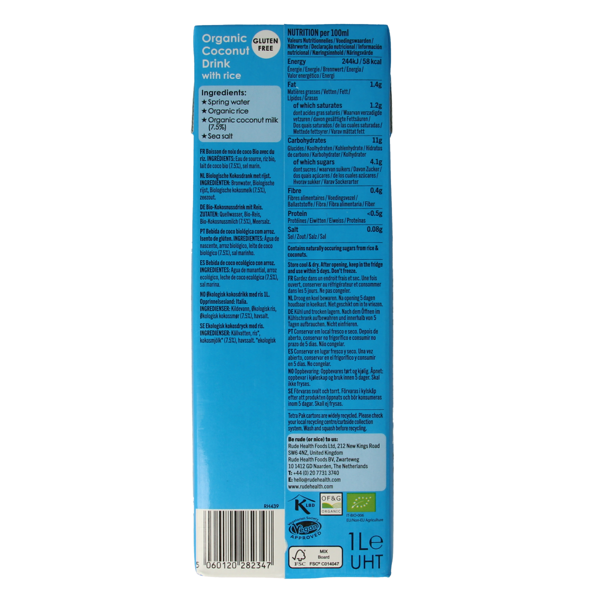 Rude Health Kokosdrank bio 1 Liter