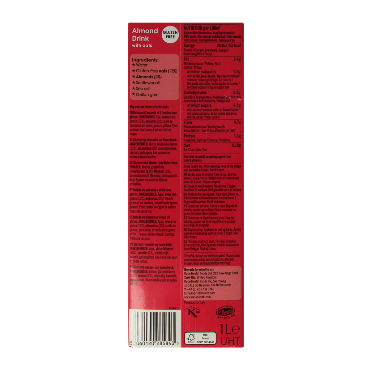 Rude Health Almond barista 1.00 Liter