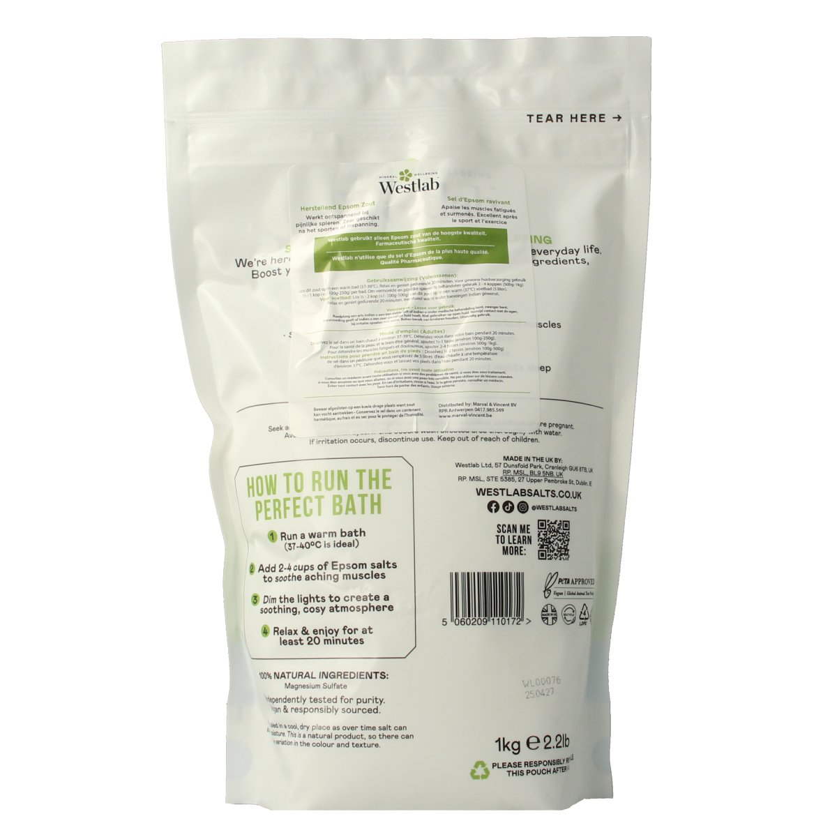 Westlab Badzout Epsom herstellend 1.00 Kilogram
