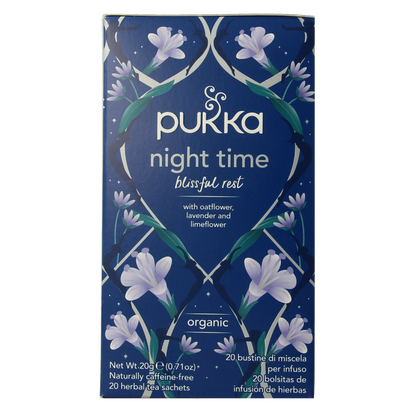 Pukka Night time thee bio 20.00 Zakjes