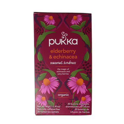Pukka Elderberry & echinacea bio 20.00 Zakjes
