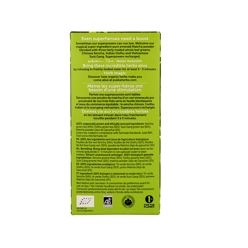 Pukka Supreme matcha green tea bio 20 Zakjes