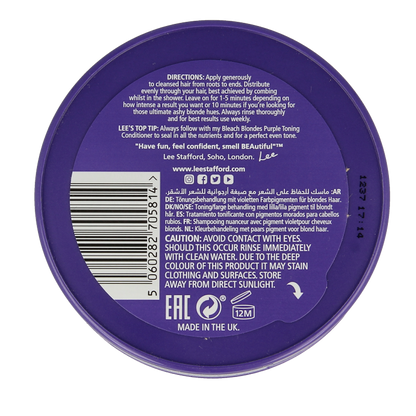 Lee Stafford Bleach blondes purple toning mask 200 Milliliter