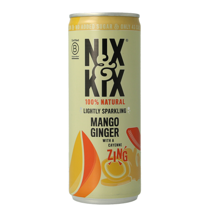 Nix & Kix Mango ginger blikje 250 Milliliter