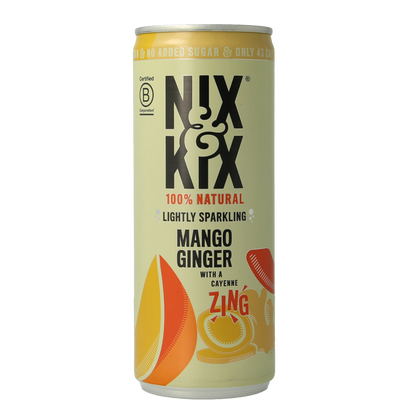 Nix & Kix Mango ginger blikje 250.00 Milliliter