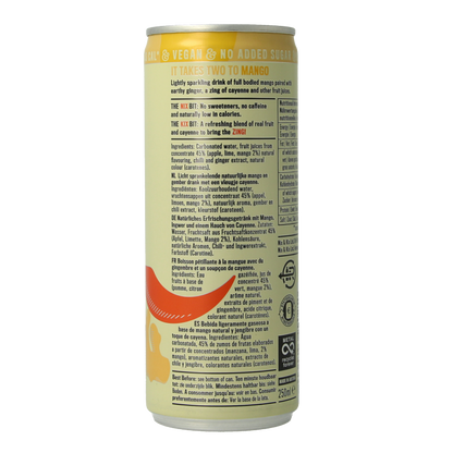 Nix & Kix Mango ginger blikje 250 Milliliter
