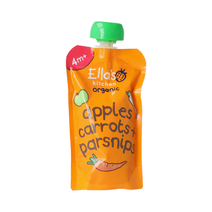 Ella's Kitchen Apples carrots & parsnips 4+ maanden knijpz bio 120.00 Gram