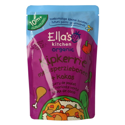 Ella's Kitchen Kipkerrie sperzieboon kokos 10+ maanden bio 190.00 Gram