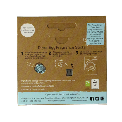 Eco Egg Dryer egg refill - fresh linen 4.00 Stuks