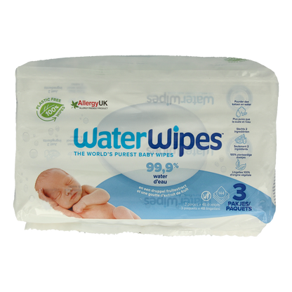 Waterwipes Babydoekjes 3-pack 144.00 Stuks