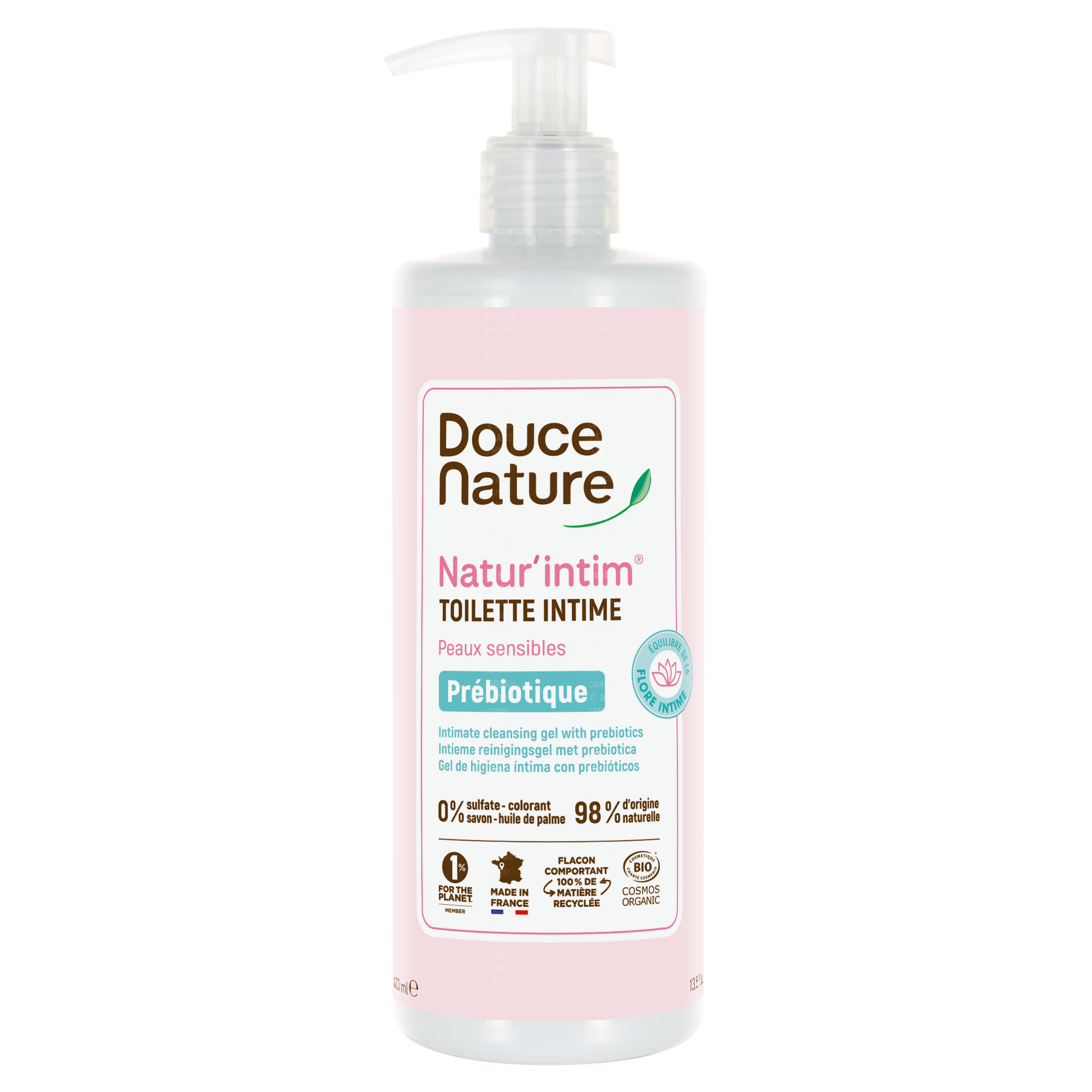 Douce Nature Natur intim intieme reinigingsgel prebiotica bio 400.00 Milliliter